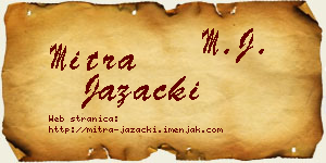Mitra Jazački vizit kartica